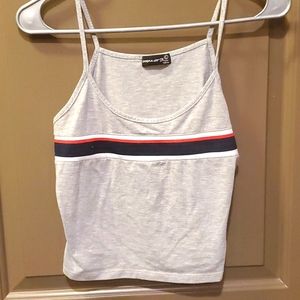 Grey striped tank top
